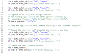 Firmware Update Implementation Using TSFS Snapshots